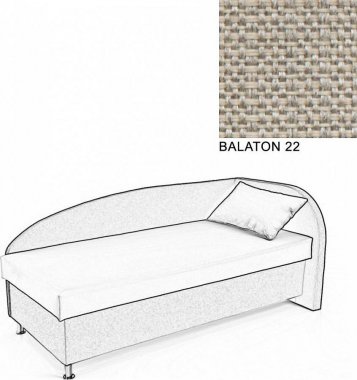 Čalouněná postel AVA NAVI, s úložným prostorem, 90x200, pravá, BALATON 22