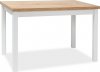 Jídelní stůl ADAM 120x68, dub sonoma/bílá mat
