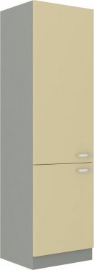 Kuchyňská skříňka Karpo 60 LO 210 2F krémový lesk/šedá