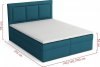Čalouněná postel MIRABEL BOX 160x200, s úložným prostorem, výběr látek