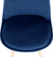 Jídelní židle LORITA, modrá Velvet látka/buk