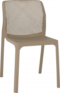 Stohovatelná jídelní židle LARKA, šedohnědá taupe