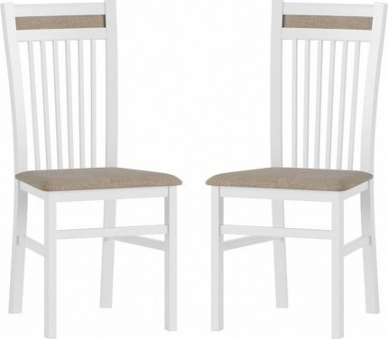 Dřevěná jídelní židle VOLANO 131 bílá mat, (2ks)
