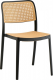 Stohovatelná židle, černá/béžová, RAVID TYP 1