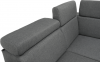Rohová sedací souprava MONAKO ROH MALÝ, rozkládací s úložným prostorem, levá, černá/světle šedá