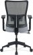 Kancelářská židle KA-M02 GREY, šedá látka+černá síťovina, houpací mech., plastový kříž