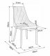 Designová jídelní židle REX velvet béžová/kov