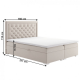 Čalouněná postel DORMAN 160x200, s úložným prostorem, krémová