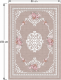 Koberec, světlehnědý / vzor květiny, 80x150, Sedef
