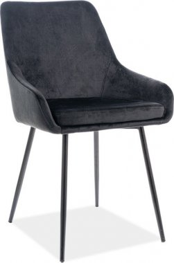 Designová jídelní židle ALBI velvet černá/černá