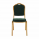 Konferenční židle ZINA 3 NEW stohovatelná, zelená/zlatý nátěr