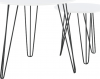 Kulatý odkládací stolek HOLDEN, set 2 kusů,  bílá/černý kov