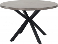 Kulatý jídelní stůl MEDOR, beton/černý kov