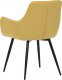 Židle jídelní, žlutá látka, černé kovové nohy DCH-226 YEL2