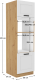 Vysoká skříňka na troubu a mikrovlnou troubu, bílá/dub artisan, LULA 60 DPM-210 2F