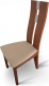 Dřevěná jídelní židle BONA NEW, béžová látka/třešeň