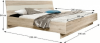 Ložnice VALERIA dub písková/bílá (skříň, postel 180, 2 noční stolky)