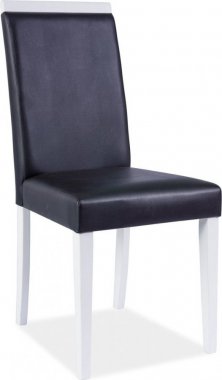 Jídelní čalouněná židle CD-77 bílá/černá