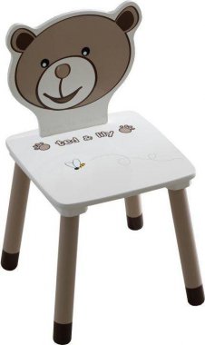 Dětská stolička, čokoládová / bílá, PUFF