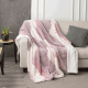 Oboustranná baránková deka, bílá, barevný vzor, 150x200, TAMES