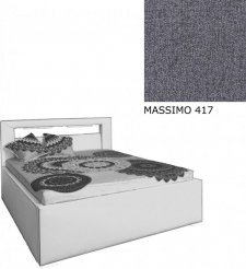 Čalouněná postel AVA LERYN 160x200, s úložným prostorem a LED osvětlením, MASSIMO 417