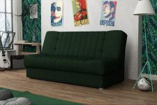 Rozkládací pohovka Missy Mini s úložným prostorem, zelená Kronos 14