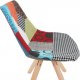 Jídelní židle KIMA NEW TYP 1, látka patchwork/dřevo