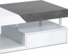 Konferenční stolek AHG-622 WT se zásuvkou, bílý mat/beton