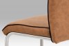 Jídelní židle HC-393 BR3 látka hnědá / broušený nerez