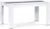 Jídelní stůl DT-P140 WT, bílá/dekorační pruh beton