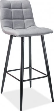 Barová židle SPICE H-1, šedá/černý kov