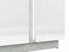 Komoda RUBENS 2D3S s LED osvětlením, beton šedý/bílá lesk