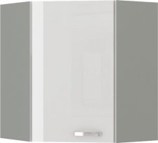 Kuchyňská skříňka Bolzano 60x60-GN-72-1F-bílý lesk/šedá