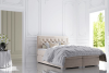 Čalouněná postel DORMAN 180x200, s úložným prostorem, krémová