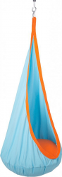 Závěsné houpací křeslo, modrá/oranžová, SIESTA TYP 1