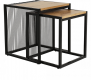 Konferenční stolek RIMBO set 2 kusů, dub/černý kov
