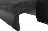 Rohová sedací souprava TRAMP rozkládací s úložným prostorem, černá/černý melír