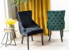 Designová jídelní židle JIRI VELVET zelená/černá