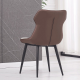Designová jídelní židle OSTELA, ekokůže béžová/hnedá