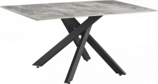 Jídelní stůl, světle šedá/černá, 160x90 cm, ZENOS