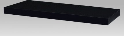 Nástěnná polička P-020 BK 60 cm, barva černá - vysoký lesk. Baleno v kartonu 1ks/ktn. 