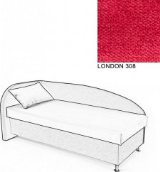 Čalouněná postel AVA NAVI, s úložným prostorem, 90x200, levá, LONDON 308