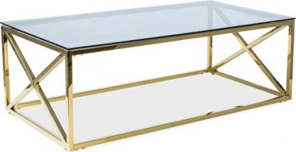Konferenční stolek ELISE A, gold/sklo