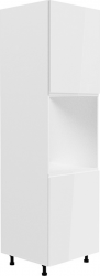 Potravinová skříňka, bílá / bílá extra vysoký lesk, levá, AURORA D60P