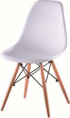 Židle, bílá + buk, PC-015, CINKLA