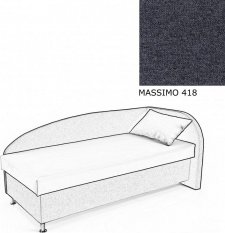 Čalouněná postel AVA NAVI, s úložným prostorem, 90x200, pravá, MASSIMO 418