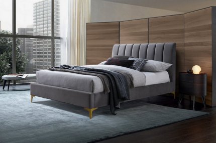 Čalouněná postel RACHEL 180x200, šedá