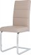 Jídelní židle B931N CAP1 - koženka cappuccino / chrom