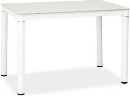 GALANT (GALANTB=1 balík) jídelní stůl sklo tvrzené BÍLÁ/nohy bílá 110x75x70 (S) (K150-E)