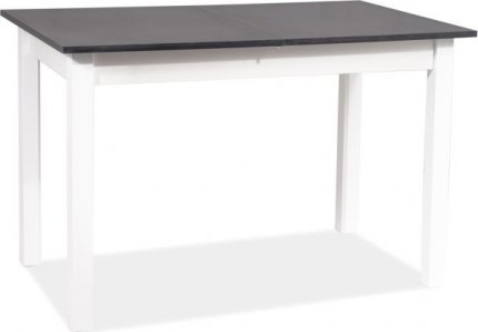 Rozkládací jídelní stůl HORACY 125x75, antracit/bílá mat